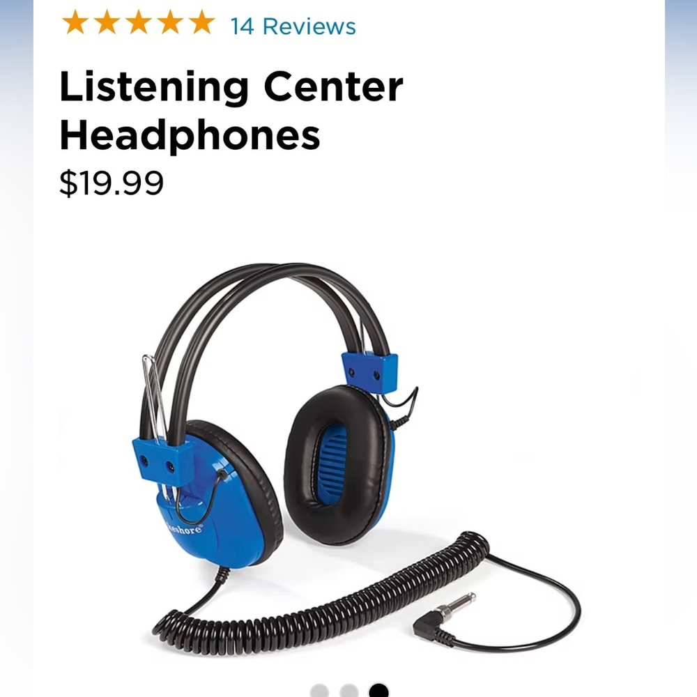 Lakeshore listening center headphones